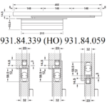 (80kg, EN4, NHO, lắp âm) Đóng cửa tự động HAFELE 931.84.059 DCL34 (Tay co thuỷ lực)