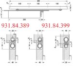 (150kg, EN3-6,NHO, lắp âm) Đóng cửa tự động HAFELE 931.84.399 DCL70 (Tay co thuỷ lực)
