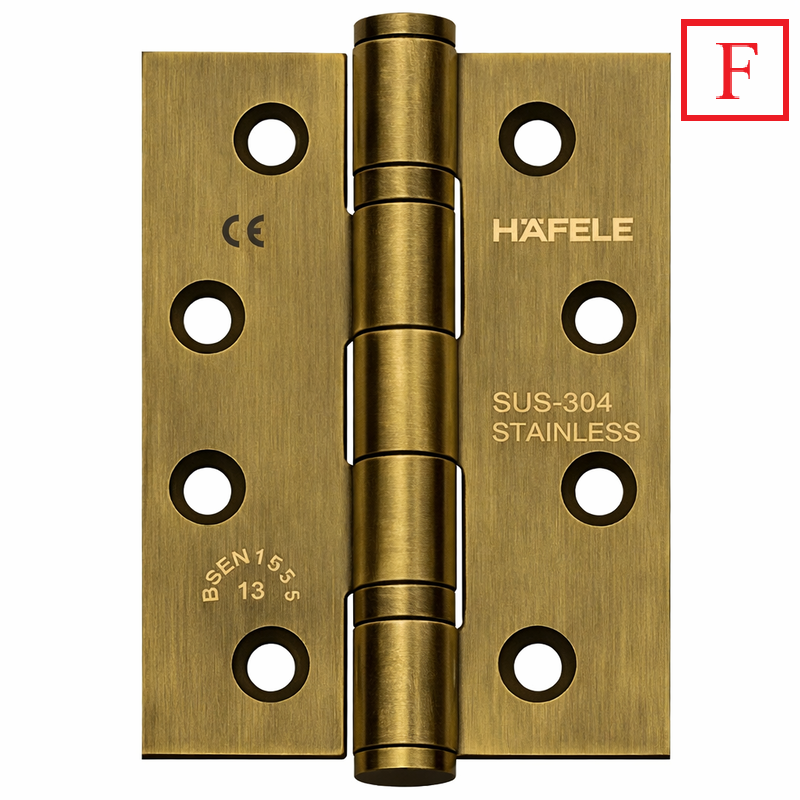 (F, 120kg,127x89mm, 2BB) Bản lề lá HAFELE 926.98.139 (đồng rêu)