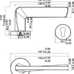 (SET D) Bộ tay nắm gạt HAFELE 499.63.626 499.63.630 (Xám ghi)