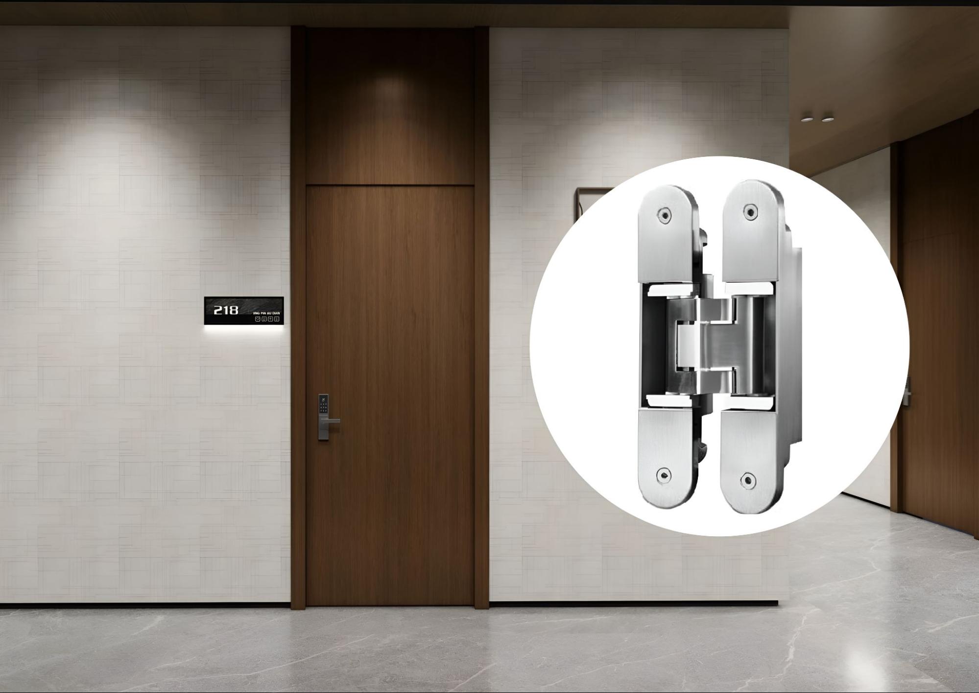 Bản lề âm Häfele chống cháy hiệu quả nên được lắp cho cửa showroom, khách sạn
