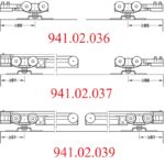 (50-120kg, 500mm) Cửa trượt HAFELE 941.02.036 Slido Classic 120-P D-line11 (không giảm chấn)