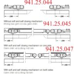 (50-120kg, 500mm) Cửa trượt HAFELE 941.02.044 Slido Classic 120-I D-line11 120I