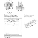 (50-120kg, 500mm) Cửa trượt HAFELE 941.02.044 Slido Classic 120-I D-line11 120I