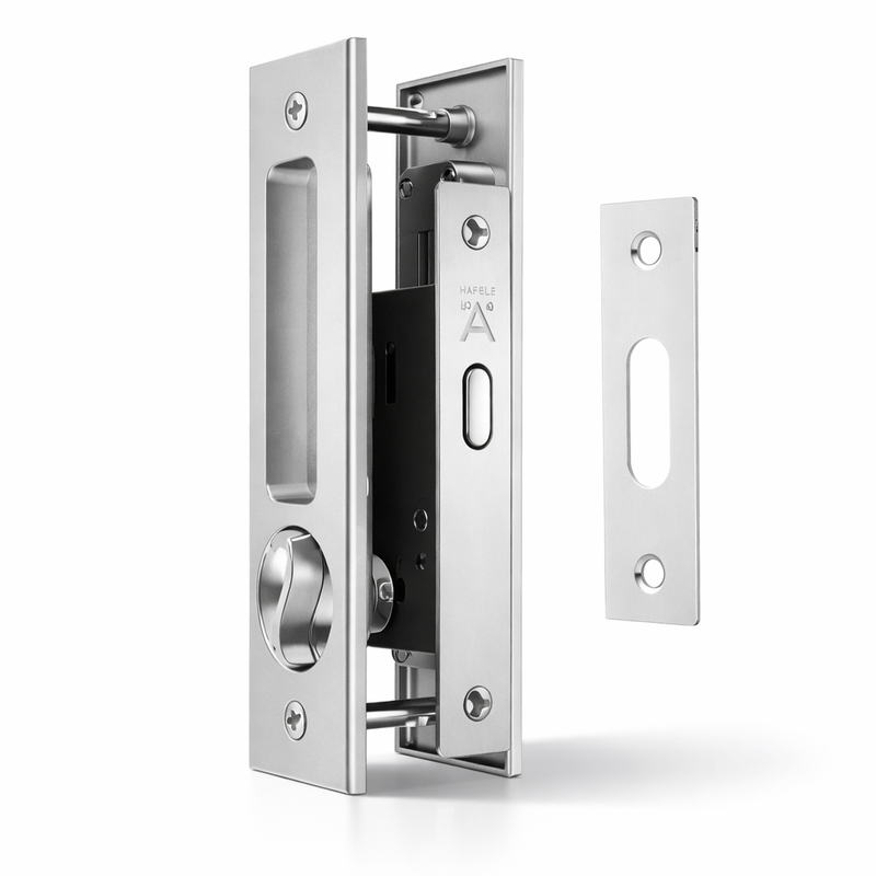 (DIY BS35mm, WC) Bộ khóa cửa trượt HAFELE 499.65.107 (Vuông)