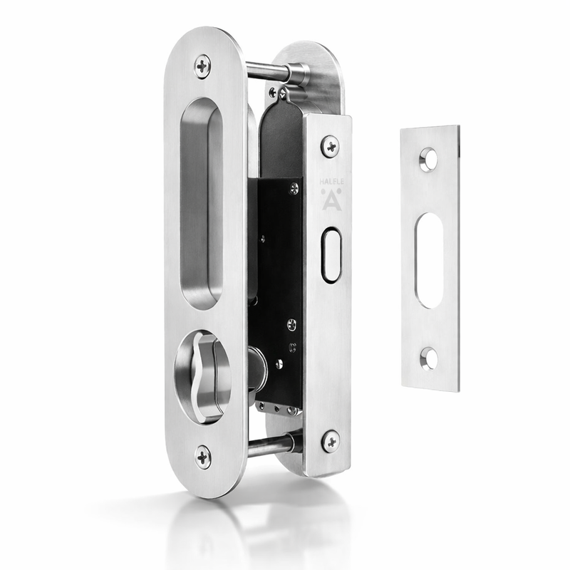 (DIY BS35mm, WC) Bộ khóa cửa trượt HAFELE 499.65.108 (Oval)