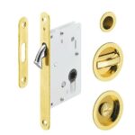 (DIY BS50mm, WC) Bộ khóa cửa trượt HAFELE 911.26.527 (vàng bóng)