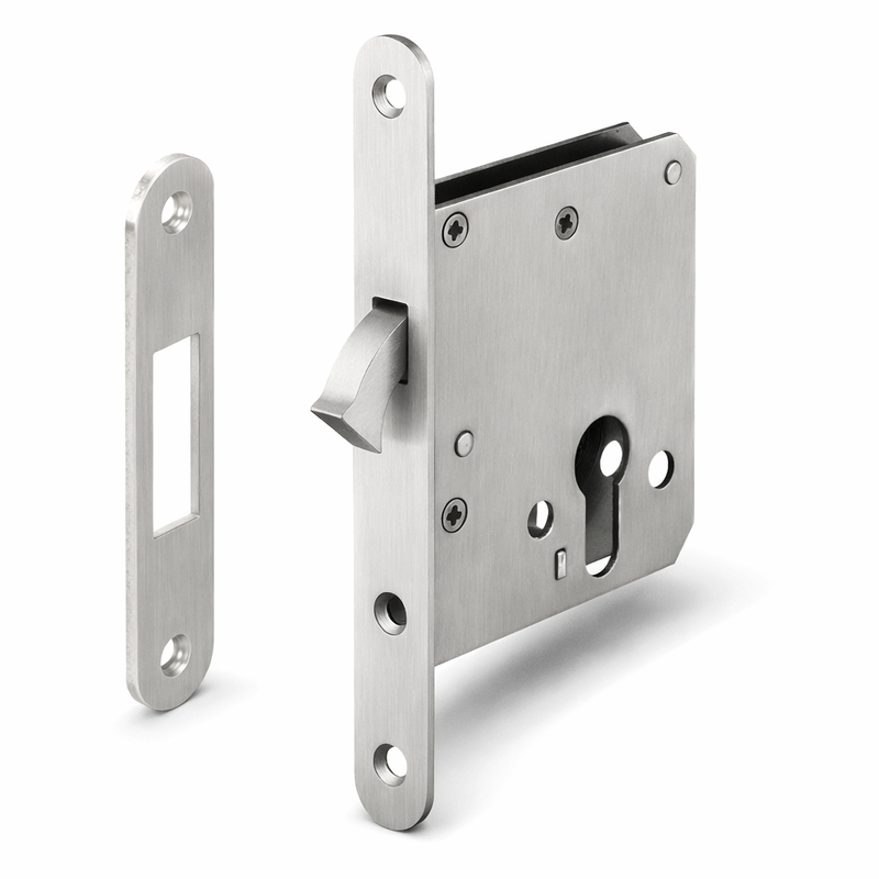 (BS55mm) Thân khóa cửa trượt HAFELE 911.26.292 (inox mờ)