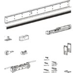 (80kg, 80-M) Cửa trượt âm HAFELE 940.59.008 940.59.009 (Cửa gỗ)