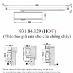 (80kg, EN2-4,HO/F, lắp nổi) Đóng cửa tự động HAFELE DCL21 (Tay co thuỷ lực)
