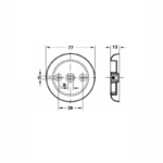 (Ø77x13mm) Tay nắm âm HAFELE 902.00.592 (inox mờ)