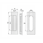 (160x47x17mm) Tay nắm âm HAFELE 903.11.960 (inox mờ)