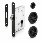 (DIY BS50mm, WC) Bộ khóa cửa trượt HAFELE 911.26.522 (đen mờ)