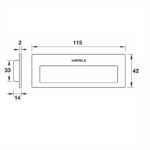 (DIY 115x42x14mm) Tay nắm âm HAFELE 489.72.135 (đen mờ)