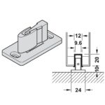 (50-120kg, 500mm) Cửa trượt HAFELE 941.02.036 Slido Classic 120-P D-line11 (không giảm chấn)