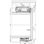 (50kg,H2700mm) Cửa trượt phẳng nội thất HAFELE 406.11.285 406.11.286 M 50 F FB