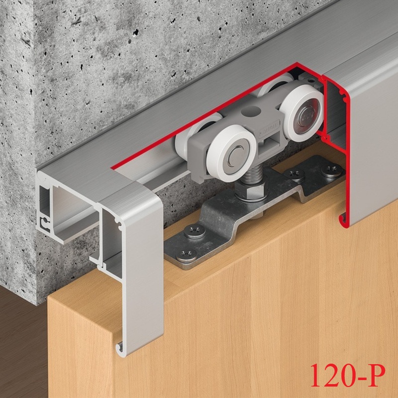 (50-120kg, 500mm) Cửa trượt HAFELE 941.02.036 Slido Classic 120-P D-line11 (không giảm chấn)