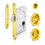 (DIY BS50mm, WC) Bộ khóa cửa trượt HAFELE 911.26.523 (vàng bóng)