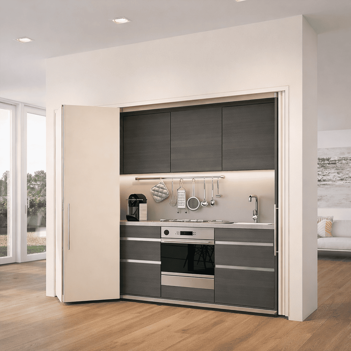 (H2600mm, 25kg) Cửa trượt xoay HAFELE Hawa folding concepta 25