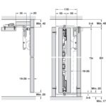 (H2600mm, 25kg) Cửa trượt xoay HAFELE Hawa folding concepta 25