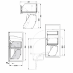 (K, 600,900mm) Rổ nâng hạ 1 khay Kesseböhmer iMove 504.68.913