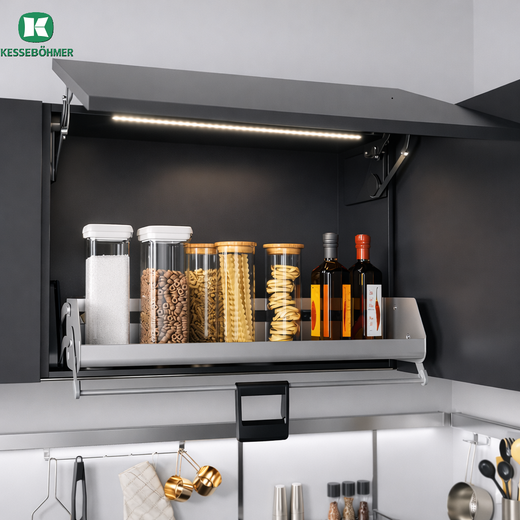 (K, 600,900mm) Rổ nâng hạ 1 khay Kesseböhmer iMove 504.68.913