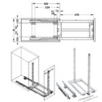 (K, 300-400mm) Rổ đa năng Kesseböhmer Dispensa Junior III 545.11.962 545.11.373