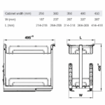 (P,250-450mm, oval) Rổ gia vị HAFELE 547.10.062 547.10.063 547.10.064 547.10.065 547.10.066 KOSMO-P OMERO