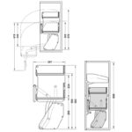 (U, 600-900mm) Rổ nâng hạ 2 tầng HAFELE 504.68.373 UTENSIO Plus H2