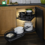 (K, 450mm, trái) Rổ góc Kesseböhmer 541.29.481 Lemans II (Xoay trái)