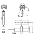 (Oval, 65mm) Ruột khoá HAFELE 1 đầu chìa, 1 đầu vặn 489.56.250