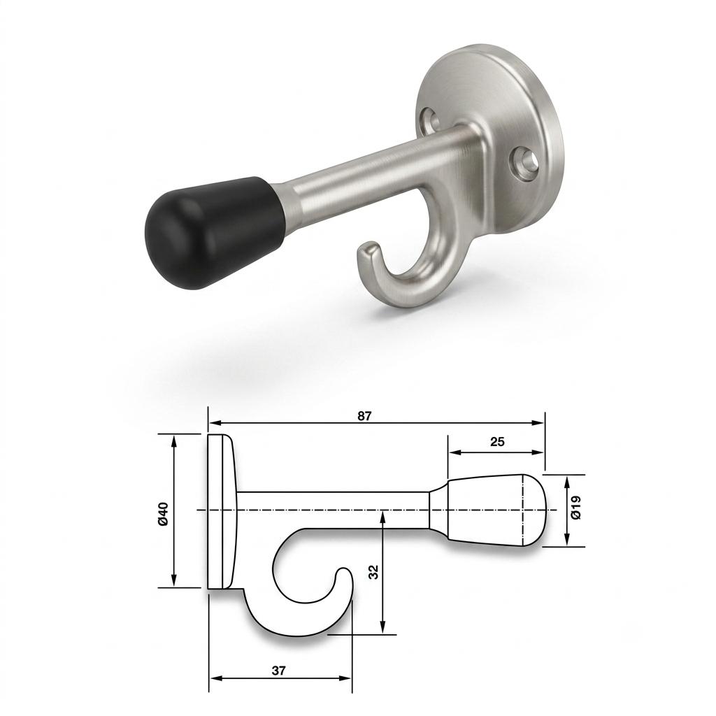 (87mm) Chặn cửa gắn tường HAFELE 489.70.220