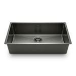 (760mm, titan) Chậu bếp inox HAFELE 567.24.482 R25 HS25-SSN1S-760 Nano PVD