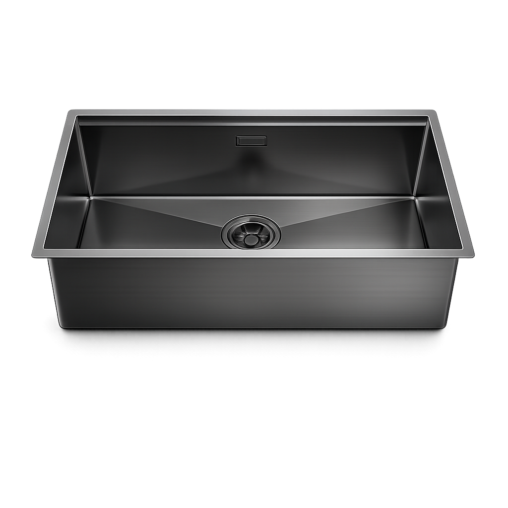 (760mm, titan) Chậu bếp inox HAFELE 567.24.486 R10 HS25-SSN1S-7644 Nano PVD
