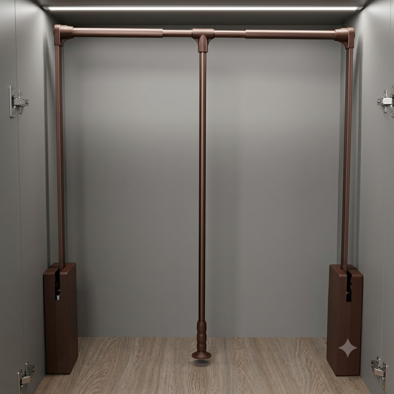(560-1270mm) Tay nâng móc áo HAFELE 805.11.100, màu hạt rẻ (Chestnut)