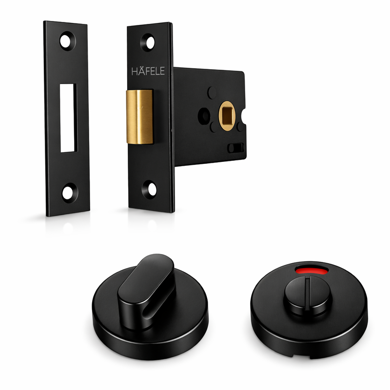 (BS58mm, WC) Thân khóa chốt vệ sinh HAFELE 902.54.291 (đen mờ)
