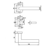 Tay nắm gạt có nắp che HAFELE 903.80.004 ROSETTE