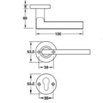 (F) Tay nắm gạt có nắp che HAFELE 903.92.646 ROSETTE