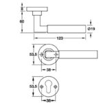 (F) Tay nắm gạt có nắp che HAFELE 903.92.696 ROSETTE