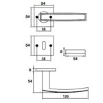 Tay nắm gạt có nắp che HAFELE 903.92.716 ROSETTE