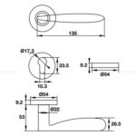 Tay nắm gạt có nắp che HAFELE 903.98.135 ROSETTE