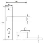 Tay nắm gạt đế dài HAFELE 903.98.463