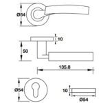 Tay nắm gạt có nắp che HAFELE 903.99.032 ROSETTE