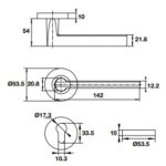 Tay nắm gạt có nắp che HAFELE 903.99.329 ROSETTE