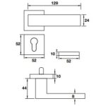 Tay nắm gạt có nắp che HAFELE 903.99.427 ROSETTE