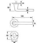 Tay nắm gạt có nắp che HAFELE 903.99.977 ROSETTE