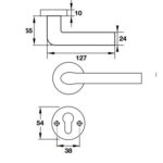 Tay nắm gạt có nắp che HAFELE 903.99.991 ROSETTE