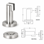 (H75mm) Chặn cửa nam châm HAFELE 928.23.004