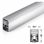 (630-1230mm, F) Thanh chắn bụi tự động HAFELE 950.05.910 950.05.911 950.05.912 950.05.913 951.05.914 950.05.915 950.05.916 DDS20 (Đệm cửa)