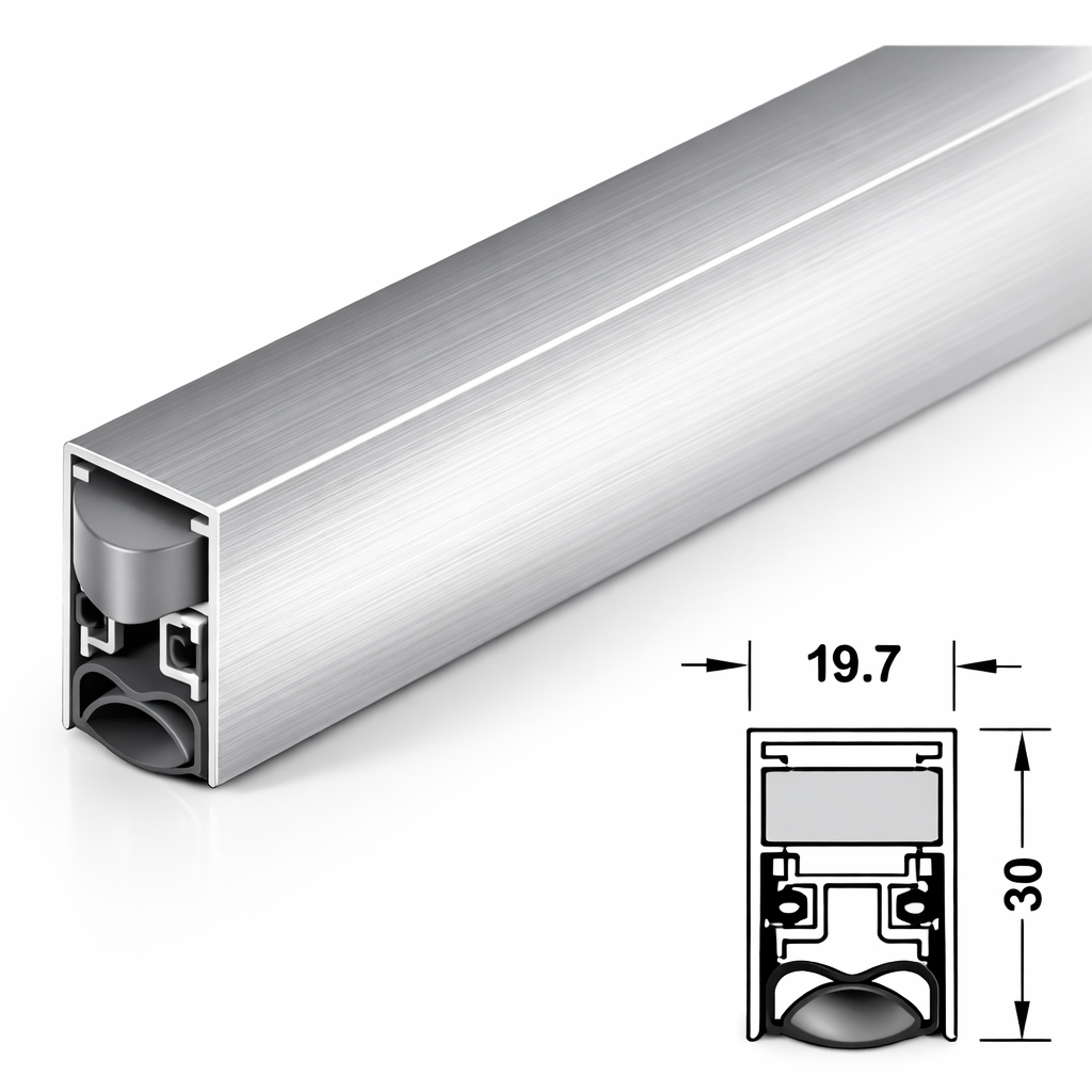 (630-1230mm, F) Thanh chắn bụi tự động HAFELE 950.05.910 950.05.911 950.05.912 950.05.913 951.05.914 950.05.915 950.05.916 DDS20 (Đệm cửa)